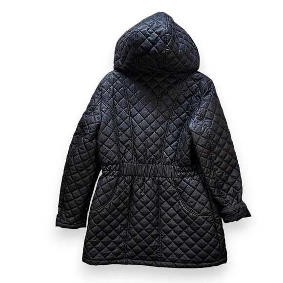 St John Bay Women's Navy Blue Coat Jacket Zipper Removable Hood Vests Size L - Picture 2 of 13